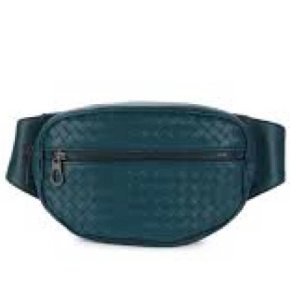 BNWT! Teal Leather Authentic Bottega Veneta Intrecciato Belt Bag - Picture 9 of 9